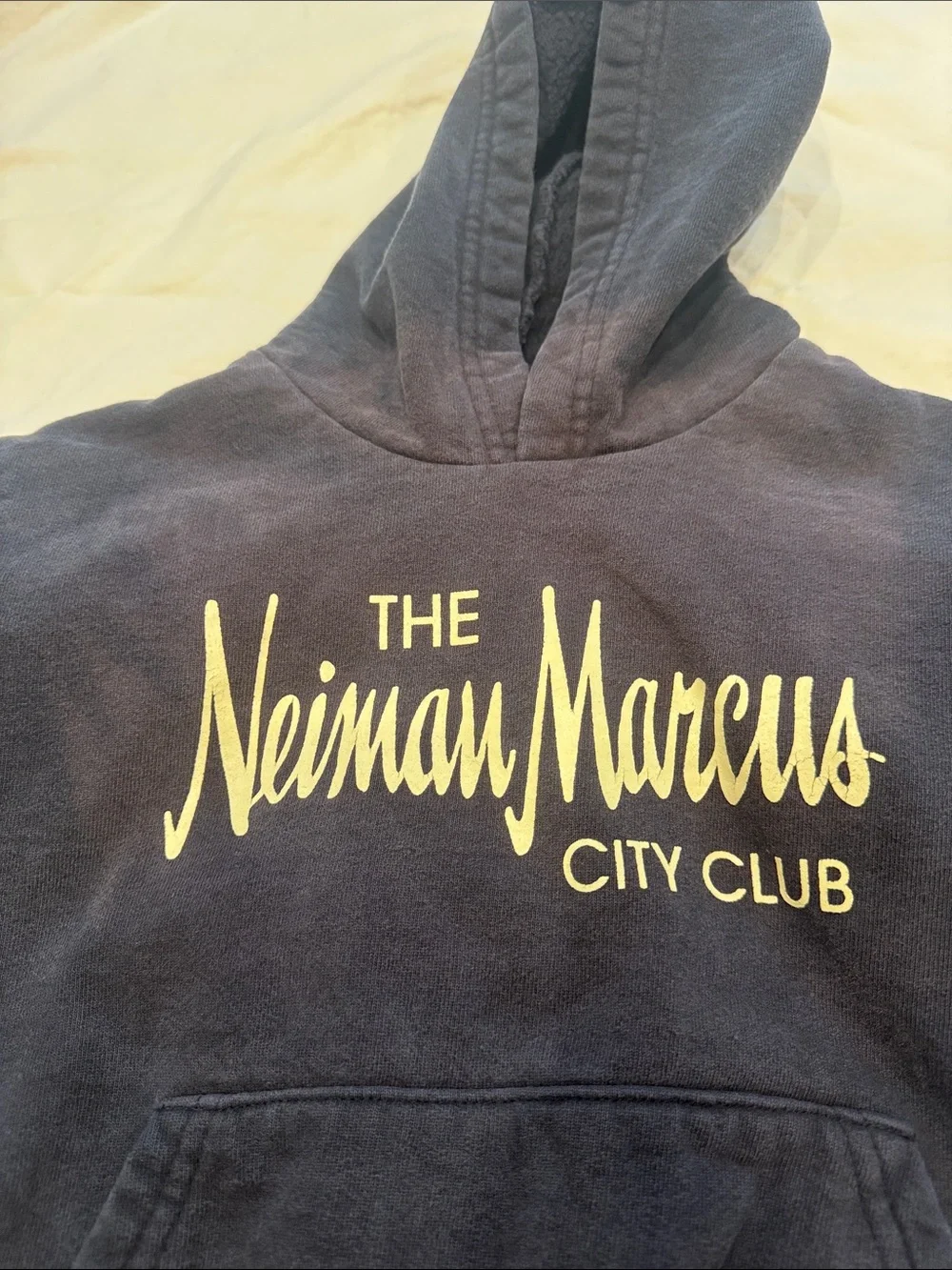 Kids size 6 Neiman Marcus city club x Cloney hoodie in navy